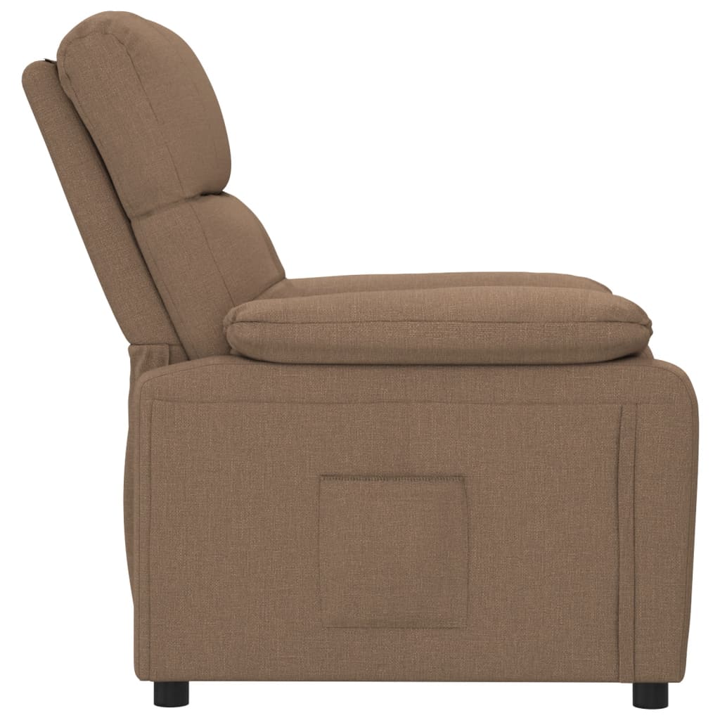 Fauteuil verstelbaar stof bruin