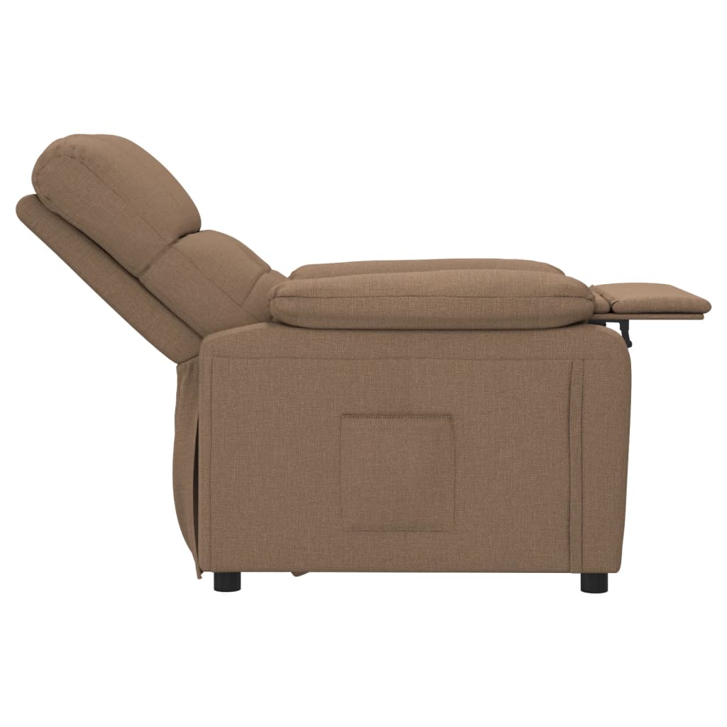 Fauteuil verstelbaar stof bruin