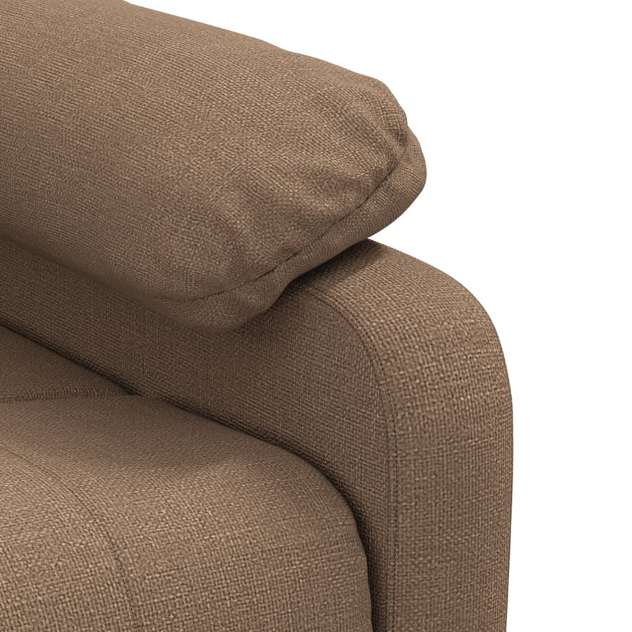 Fauteuil verstelbaar stof bruin