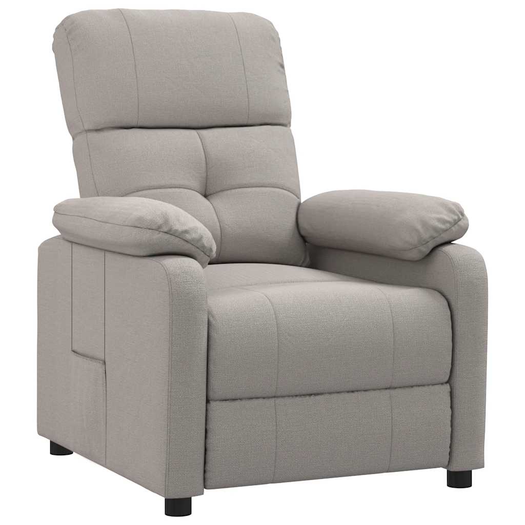 Fauteuil verstelbaar stof taupe