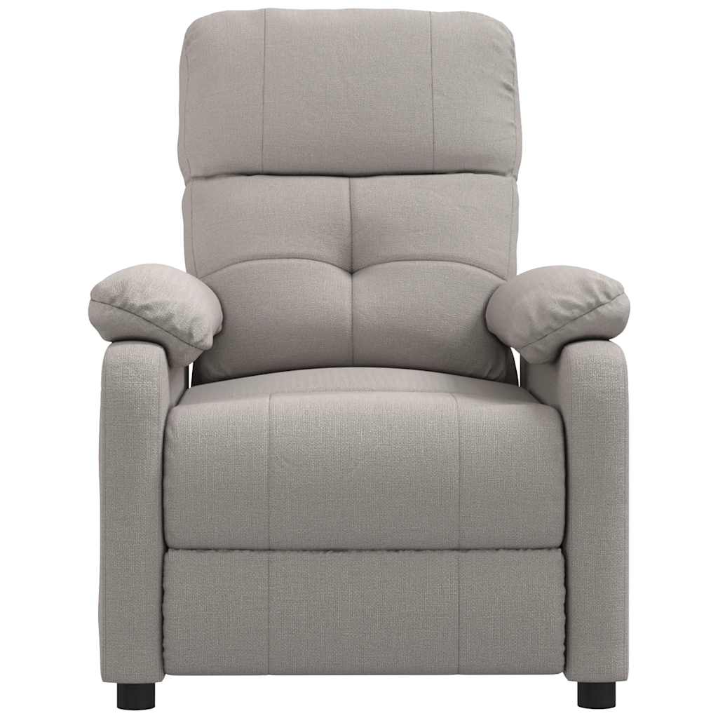 Fauteuil verstelbaar stof taupe