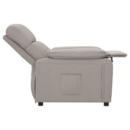 Fauteuil verstelbaar stof taupe