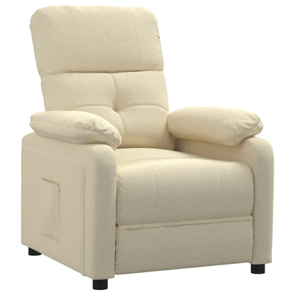 Fauteuil verstelbaar stof crèmekleurig