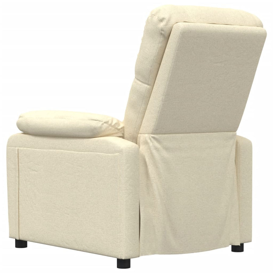 Fauteuil verstelbaar stof crèmekleurig