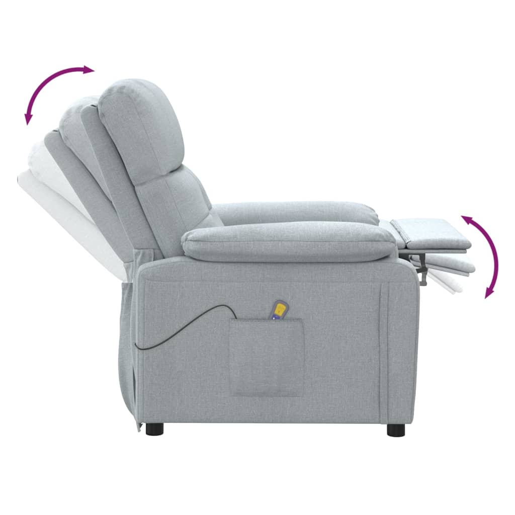 Massagestoel Stof Lichtgrijs