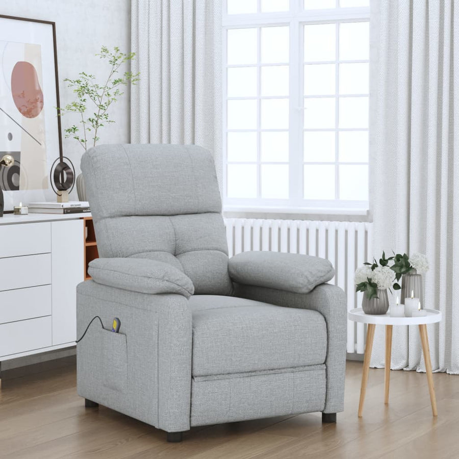 Massagestoel Stof Lichtgrijs