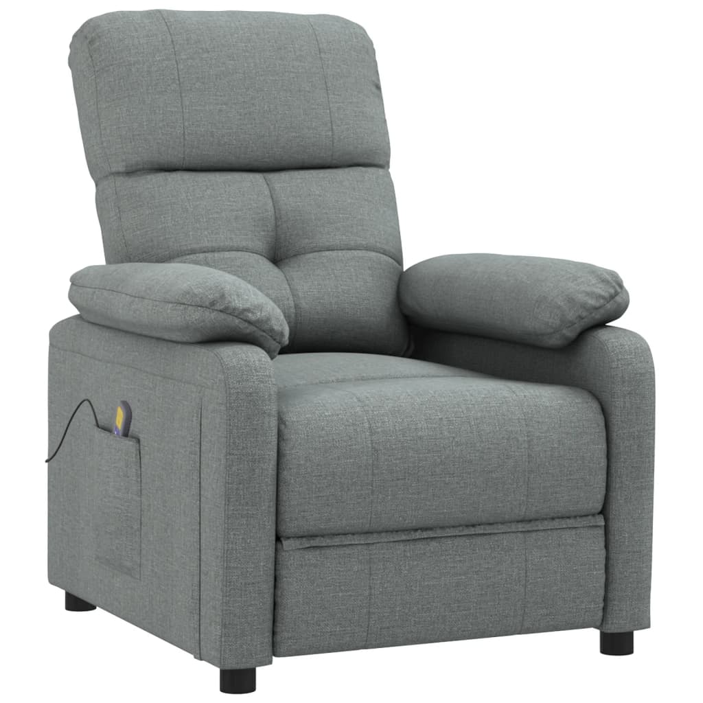 Massagestoel stof donkergrijs