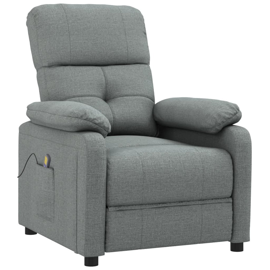 Massagestoel stof donkergrijs