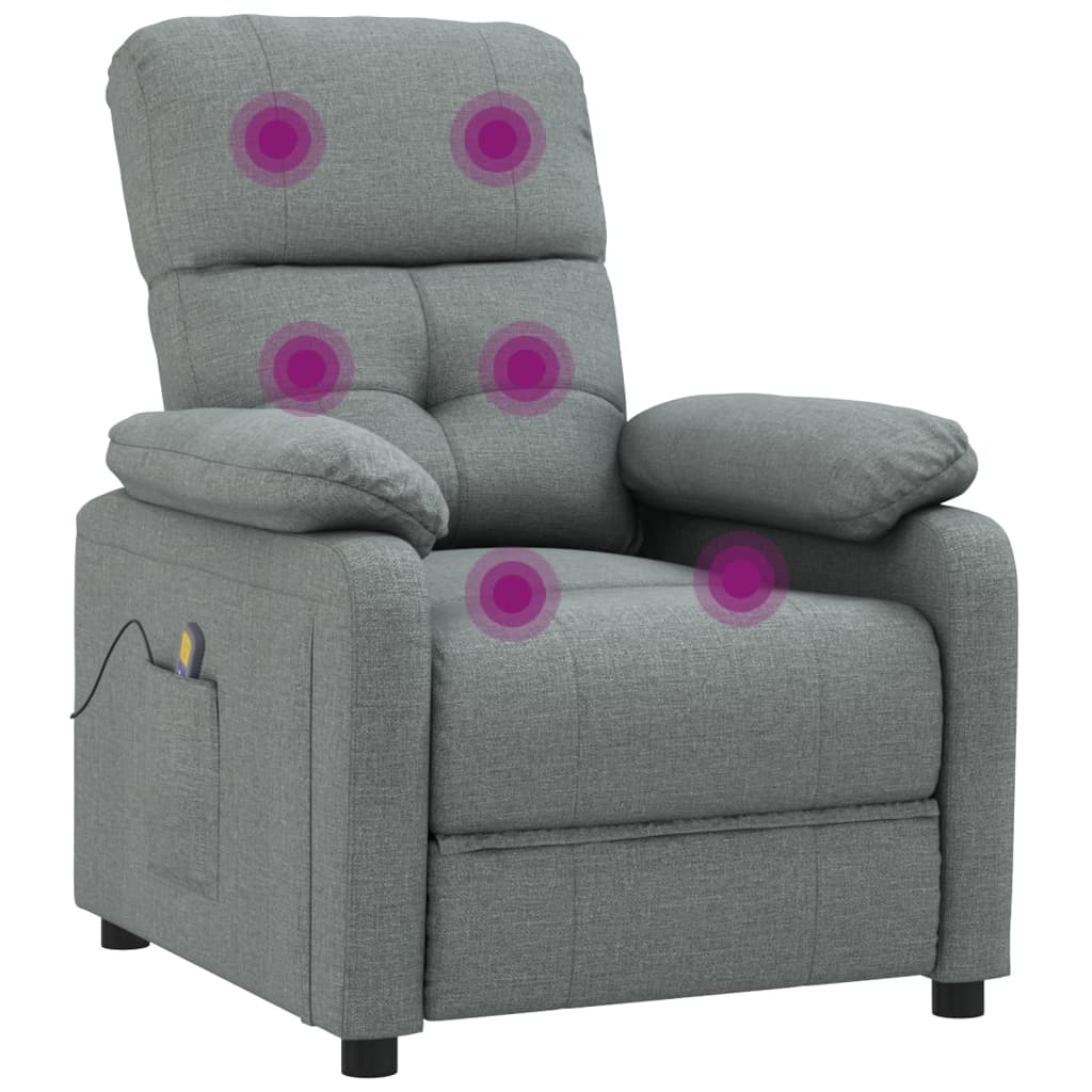 Massagestoel stof donkergrijs