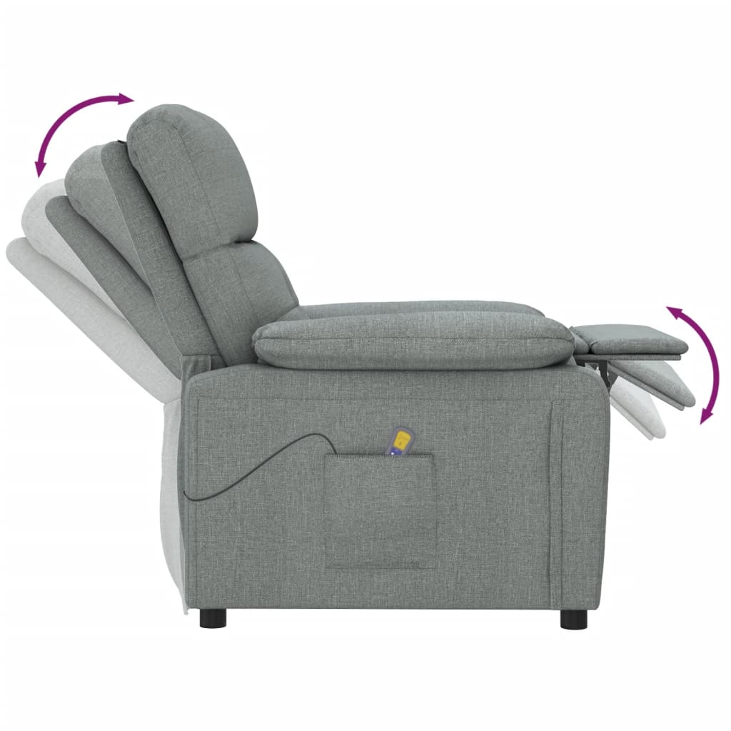 Massagestoel stof donkergrijs