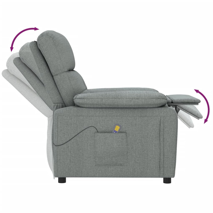 Massagestoel stof donkergrijs