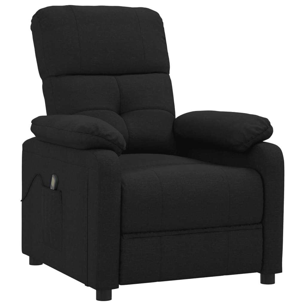 Massagestoel stof zwart