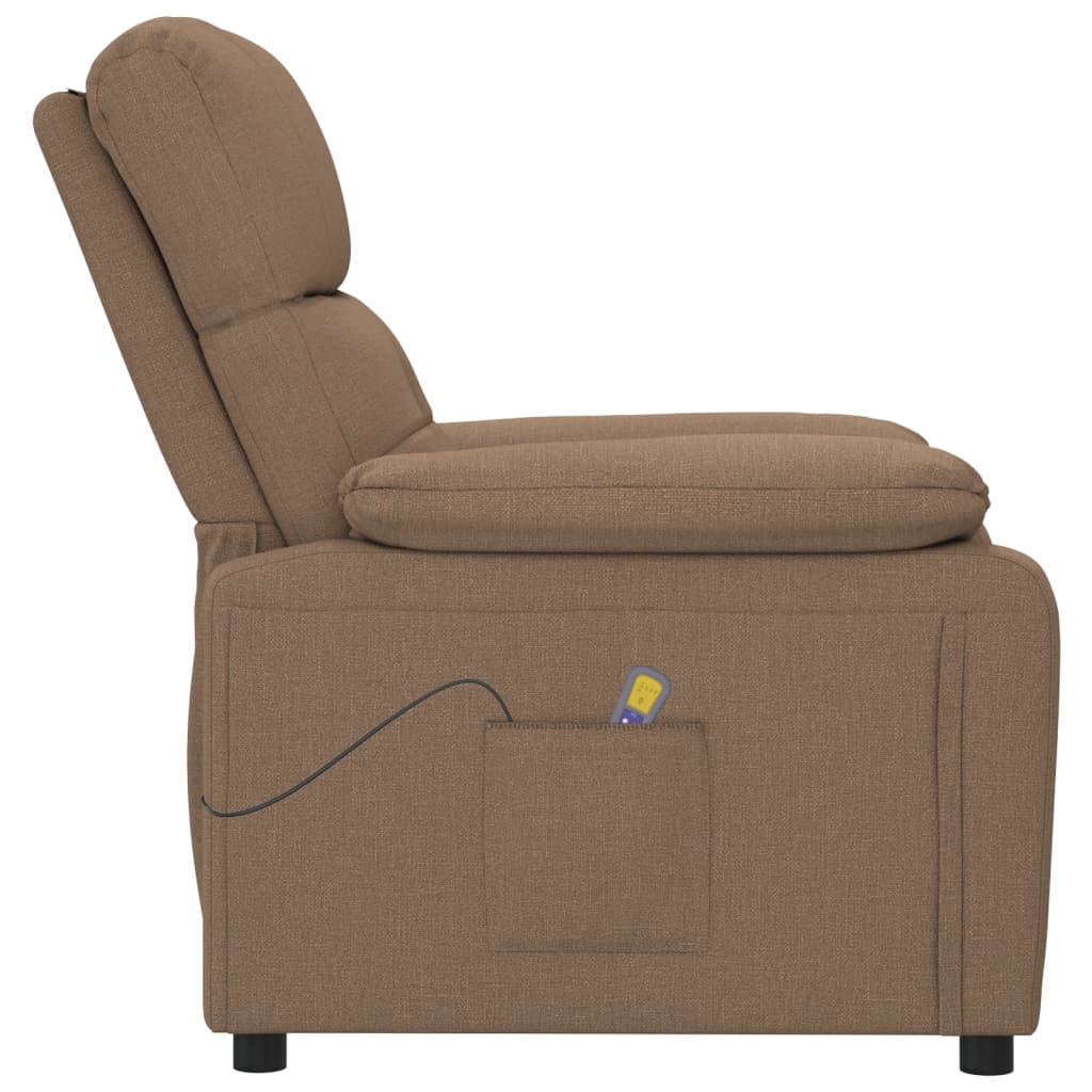Massagestoel stof bruin