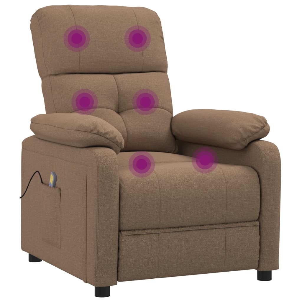 Massagestoel stof bruin