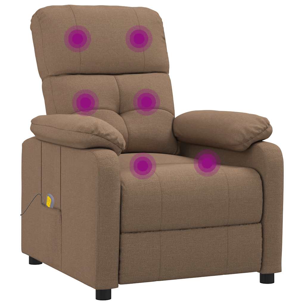 Massagestoel stof bruin