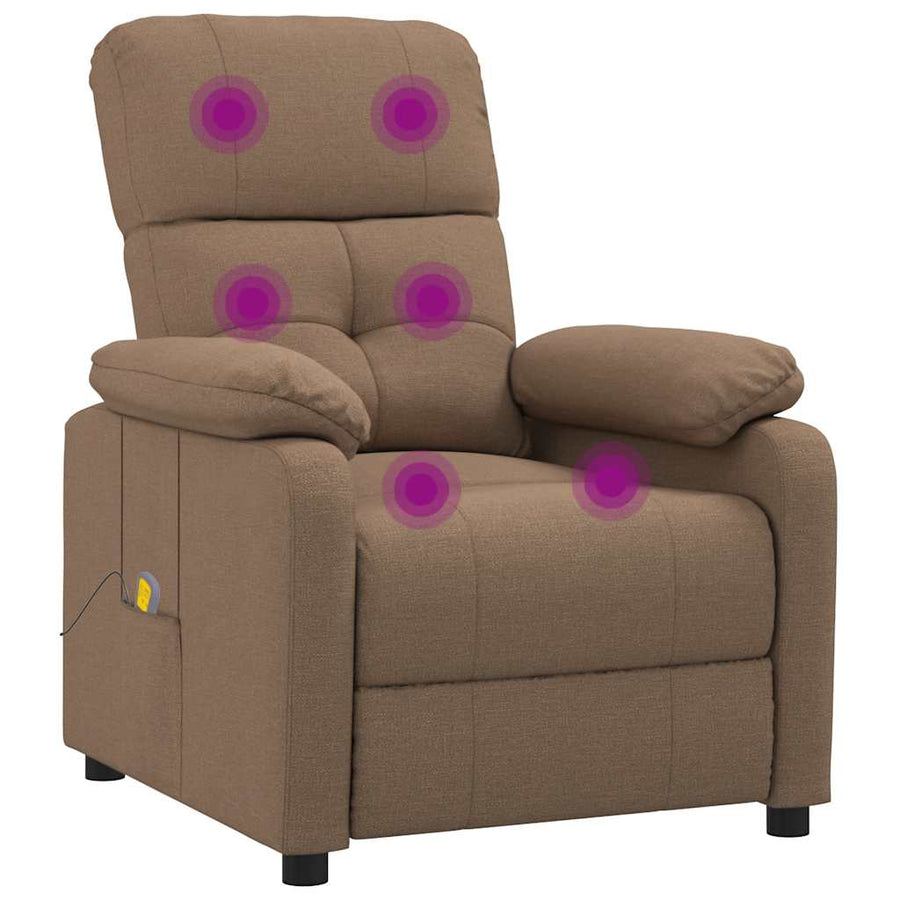 Massagestoel stof bruin