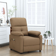 Massagestoel stof bruin 73x90x100 cm