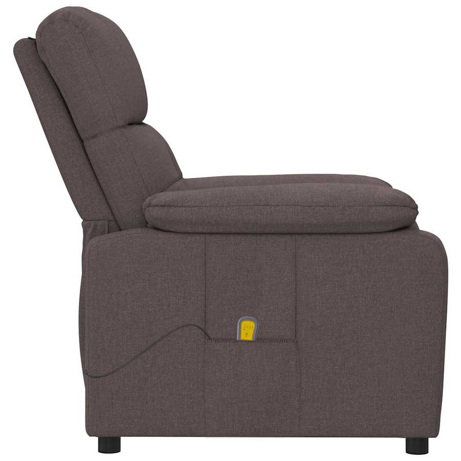 Massagestoel stof donkerbruin