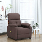 Massagestoel donkerbruin stof 73x90x100 cm