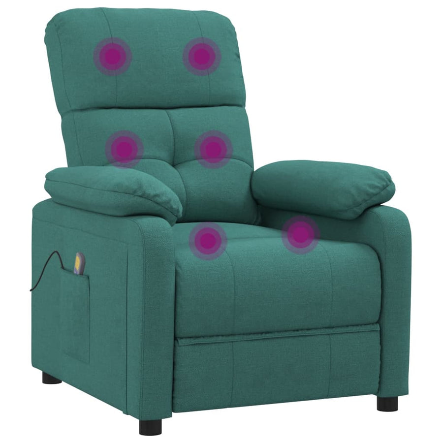 Massagestoel stof donkergroen