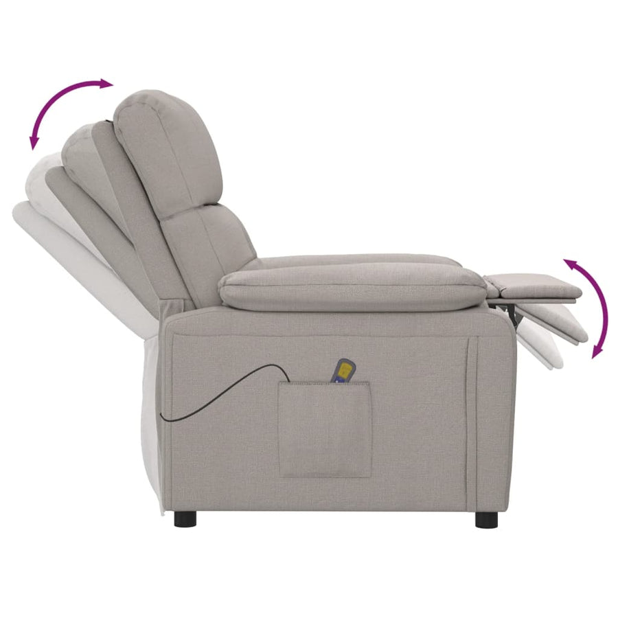 Massagestoel stof taupe