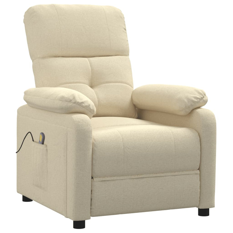 Massagestoel stof crèmekleurig