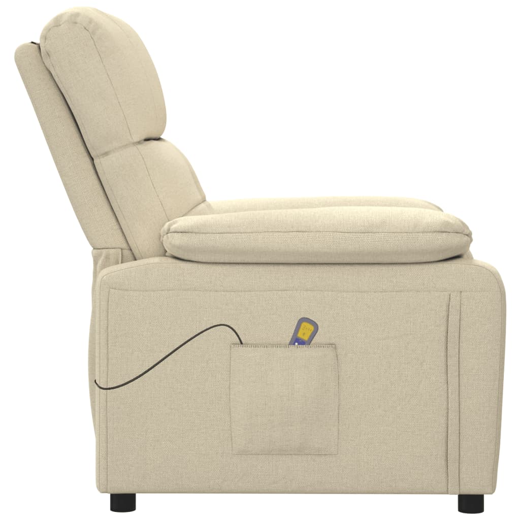 Massagestoel stof crèmekleurig