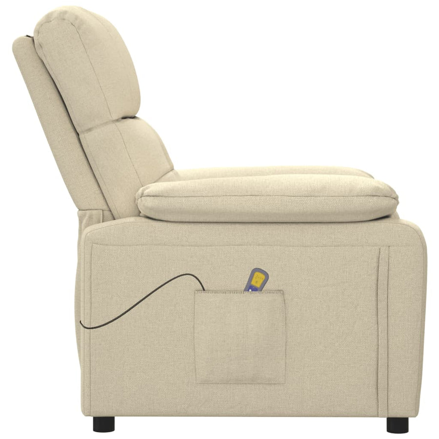 Massagestoel stof crèmekleurig