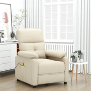 Massagestoel stof crèmekleurig 73x90x100 cm