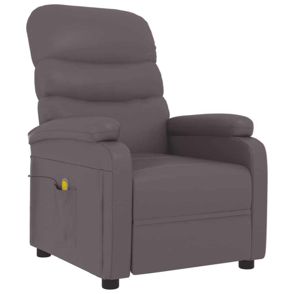 Massagestoel Kunstleer Grijs