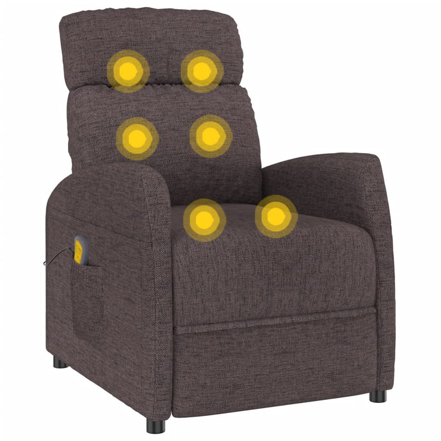 Massagestoel stof donkerbruin