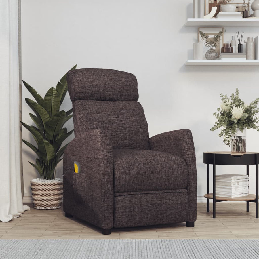 Massagestoel stof donkerbruin