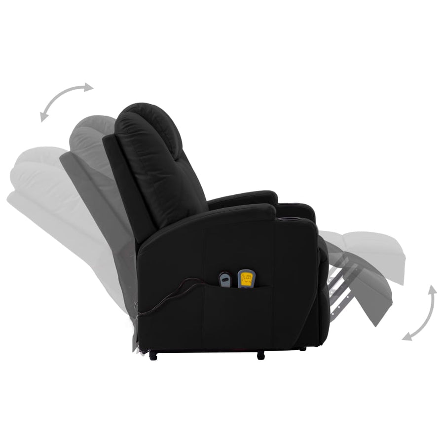 Sta-Op-Massagestoel Kunstleer Zwart