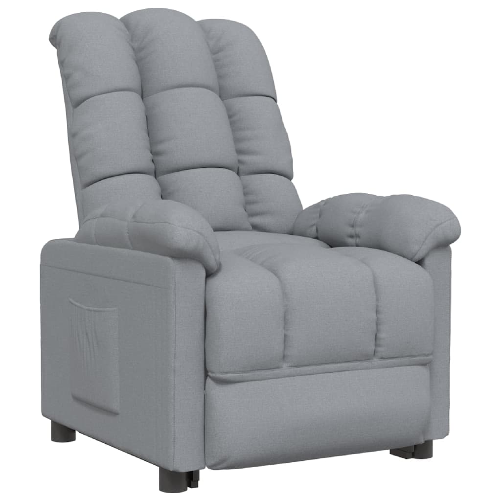 Fauteuil Verstelbaar Stof Lichtgrijs 1
