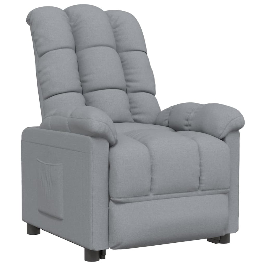Fauteuil Verstelbaar Stof Lichtgrijs 1