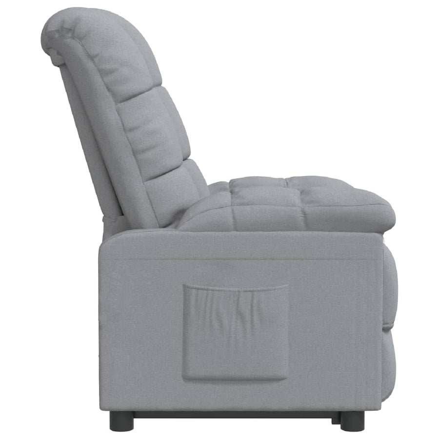 Fauteuil Verstelbaar Stof Lichtgrijs 1