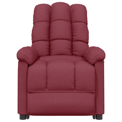 Fauteuil verstelbaar stof wijnrood
