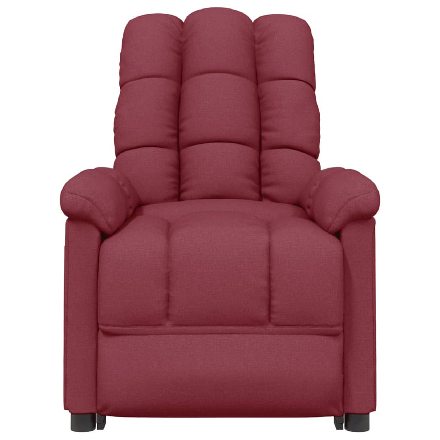 Fauteuil verstelbaar stof wijnrood
