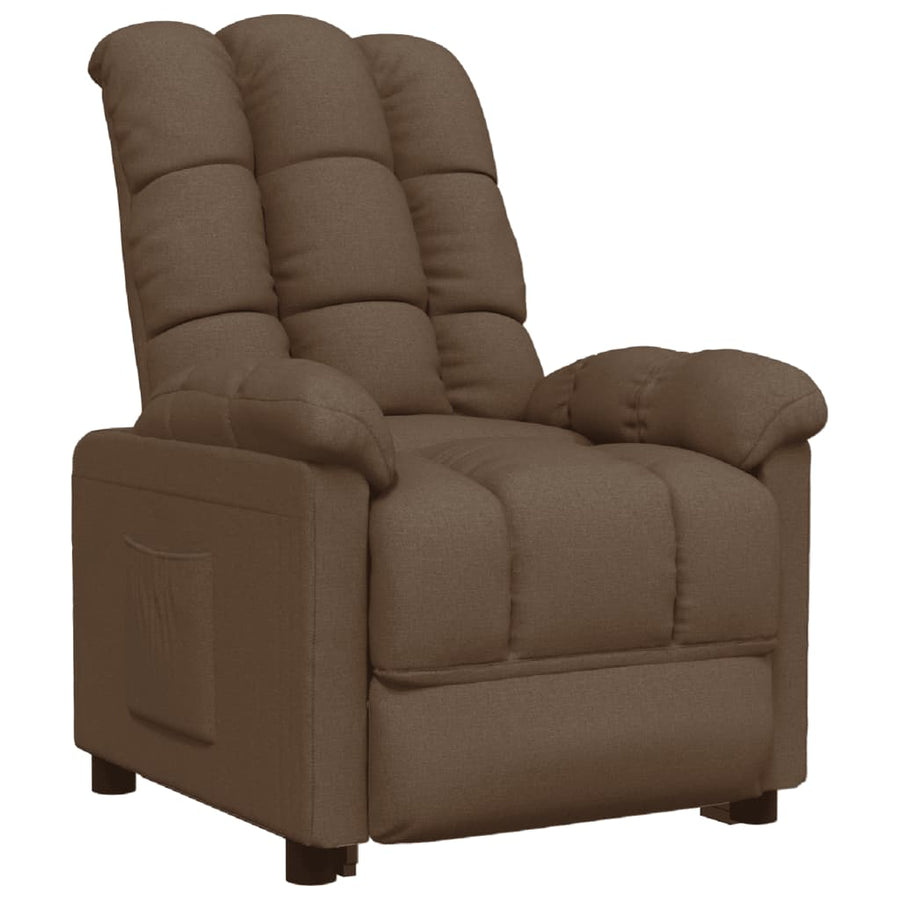 Fauteuil verstelbaar stof bruin
