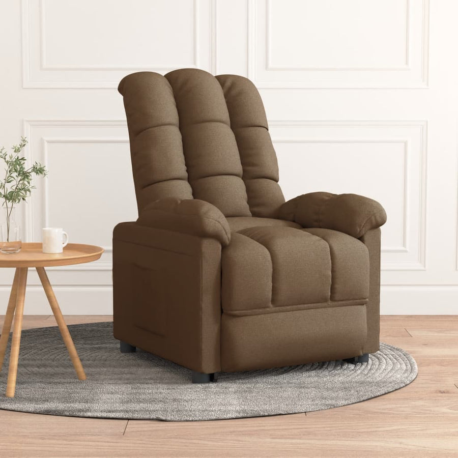 Fauteuil verstelbaar stof bruin