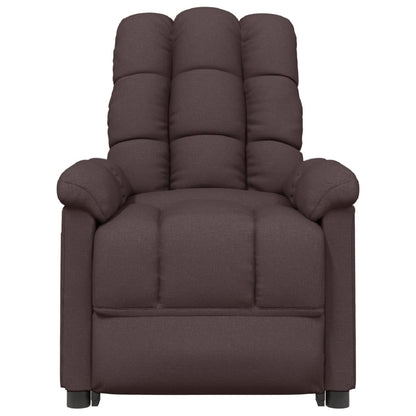 Fauteuil verstelbaar stof donkerbruin