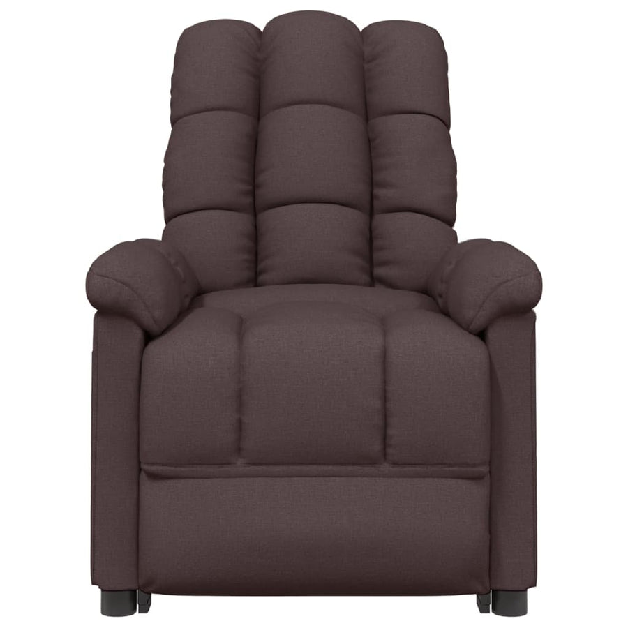 Fauteuil verstelbaar stof donkerbruin