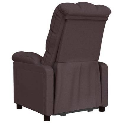 Fauteuil verstelbaar stof donkerbruin