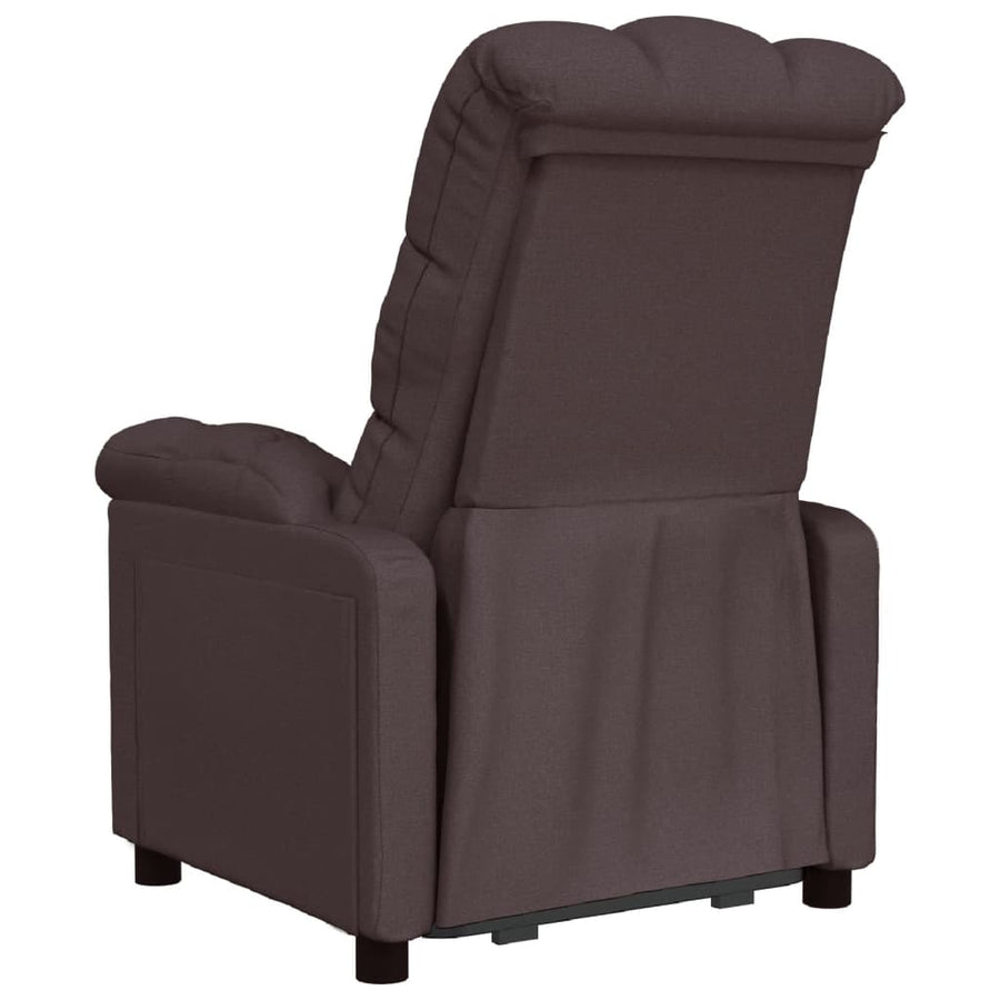 Fauteuil verstelbaar stof donkerbruin