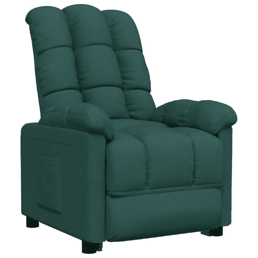 Fauteuil verstelbaar stof donkergroen