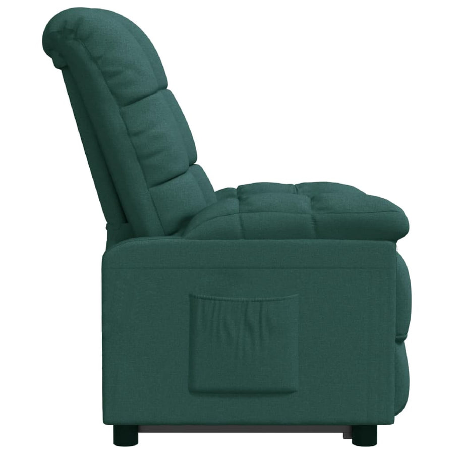 Fauteuil verstelbaar stof donkergroen