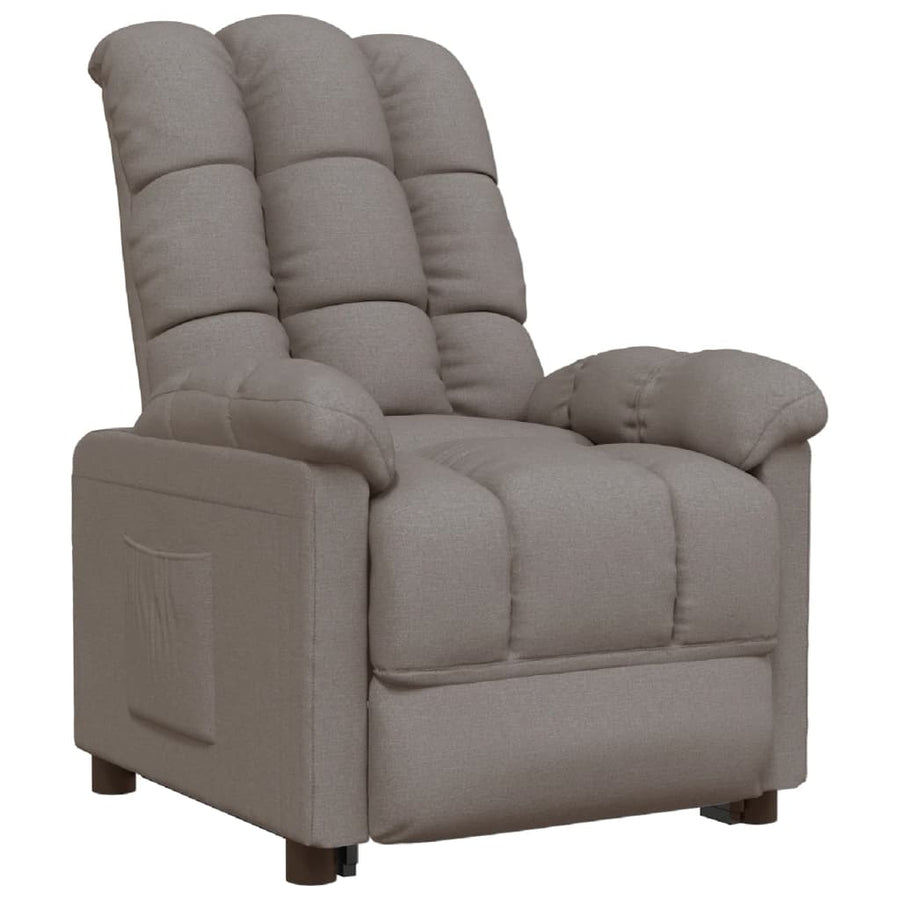 Fauteuil verstelbaar stof taupe