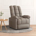 Fauteuil verstelbaar stof taupe 74x99x102 cm