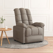 Fauteuil verstelbaar stof taupe 74x99x102 cm