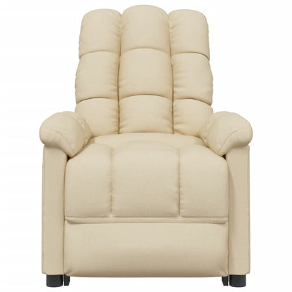 Fauteuil verstelbaar stof crèmekleurig